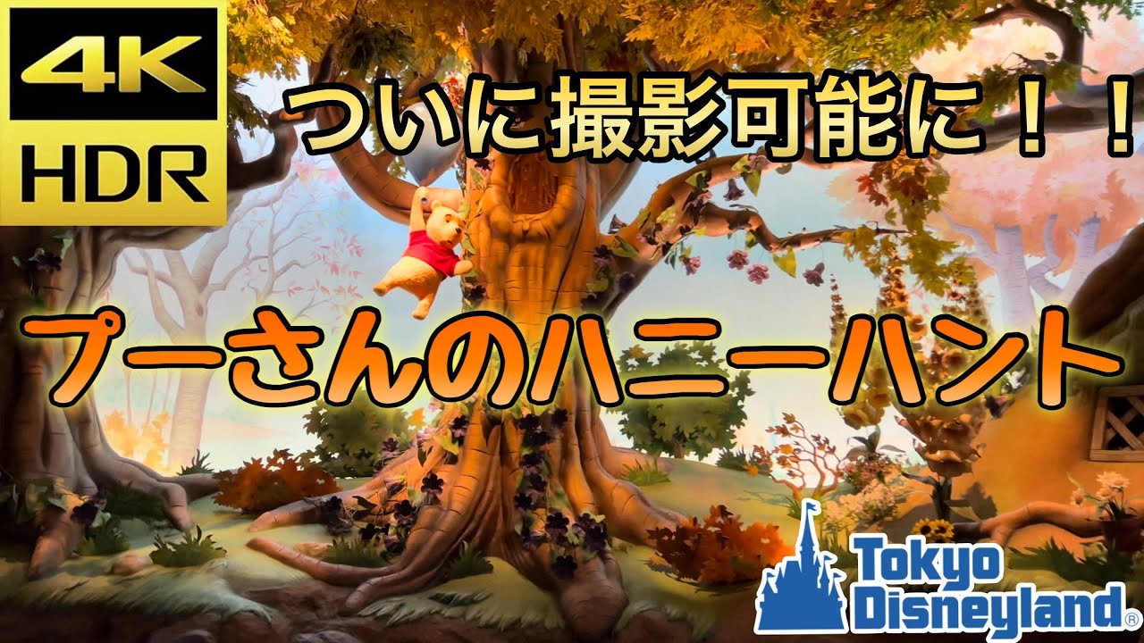 【4k60fps HDR】プーさんのハニーハント 東京ディズニーランド