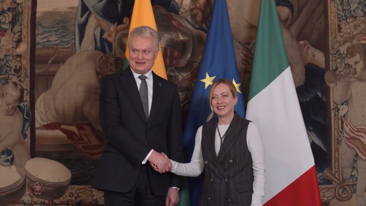 Il Presidente Meloni incontra il Presidente della Lituania Nausėda