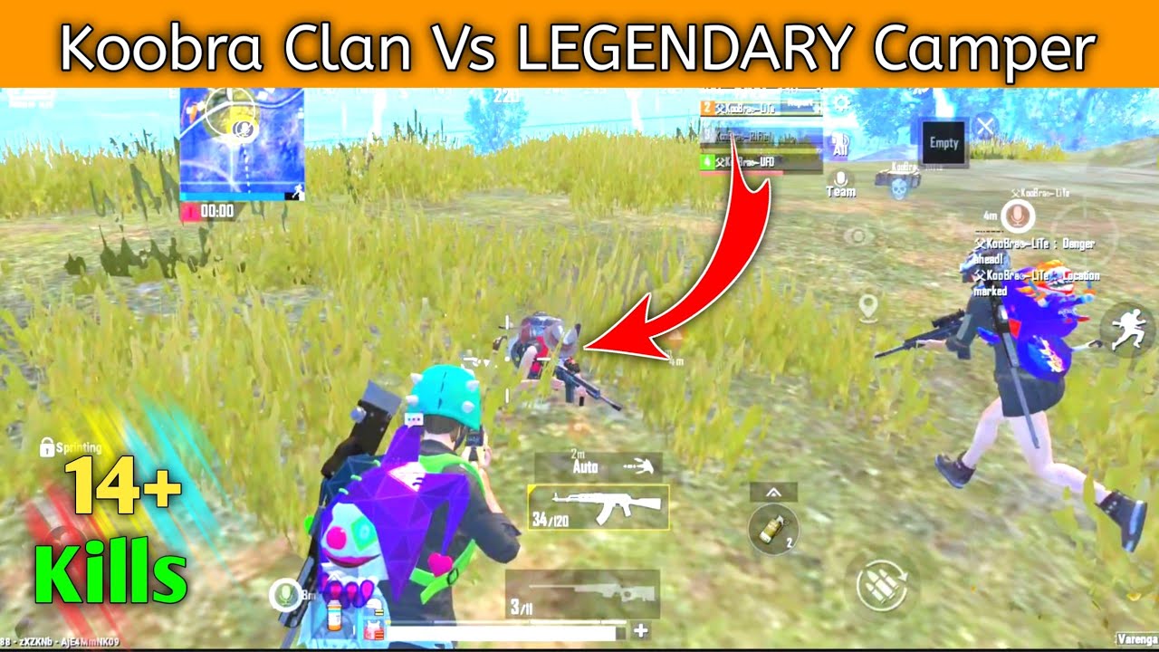 Koobra Clan Vs Real Cobra In Pubg Lite | Pubg Mobile Lite Legendary Camper in my match