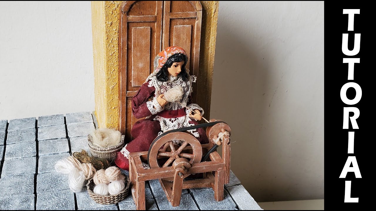 💡 TUTORIAL:  Arcolaio in movimento ⚙️con pastorella che fila la lana 🐑 Presepe meccanico DIY⚙️