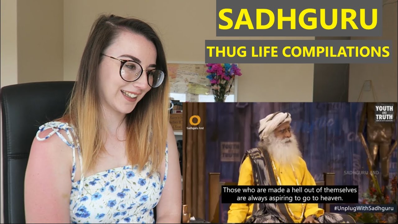 British Girl Reacts To Sadhguru Thug Life Compilations