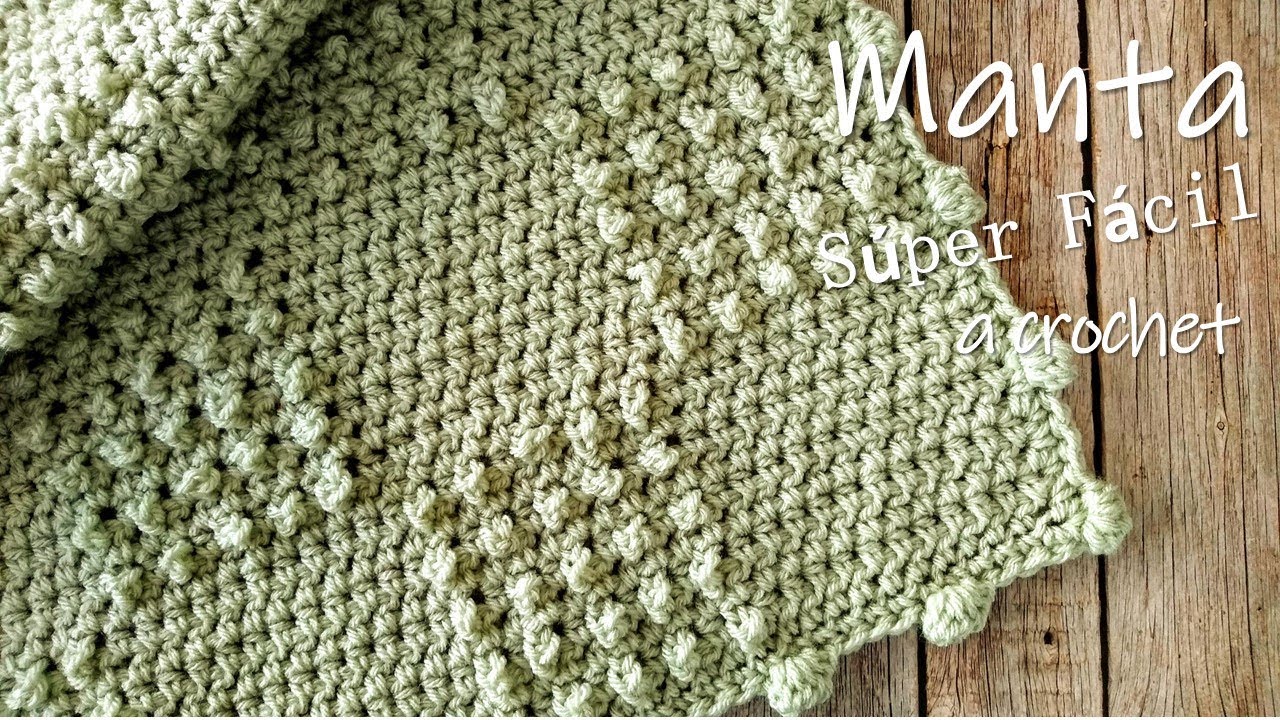 Manta SÚPER FÁCIL a crochet ¿con cuadros sin tejer cuadros? ¡Paso a paso!
