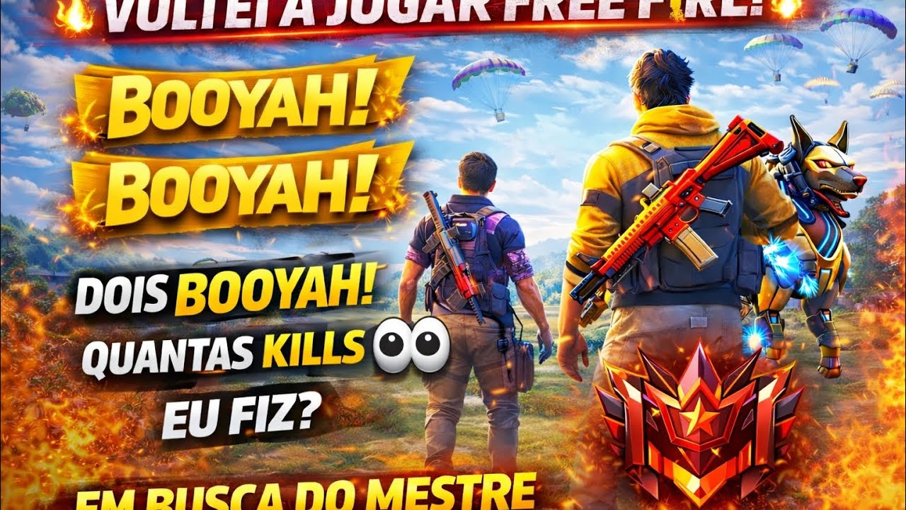 🔥 VOLTEI A JOGAR FREE FIRE! 🔥 Dois BOOYAH | Quantas KILLS eu fiz? 👀 Em busca do MESTRE