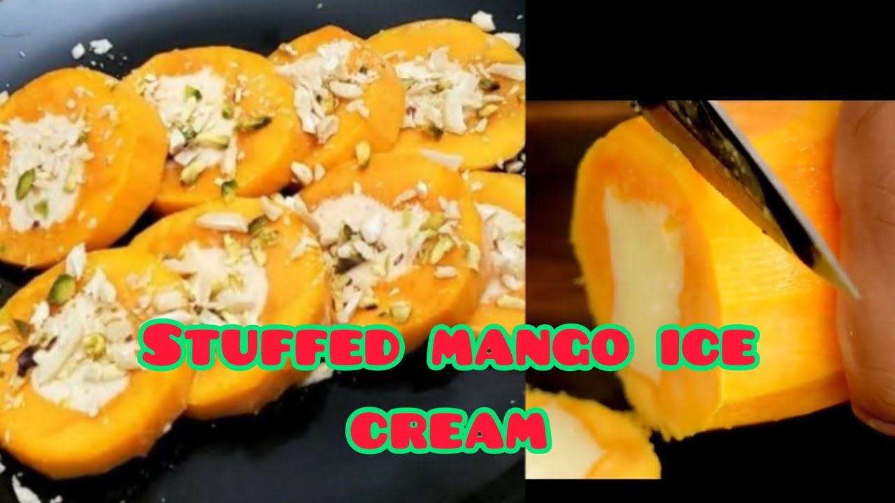 stuffed mango icecream mangokulfiआम की कुल्फी how to make mango ice cream at home esy mango icecream