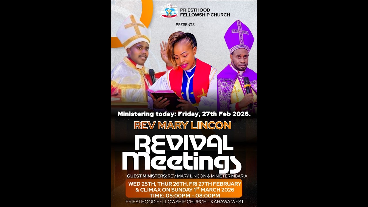 DAY 3 REVIVAL SERVICE /MINISTERING : REV. MARY LINCON/ PRIESTHOOD FELLOWSHIP CHURCH KAHAWA WEST
