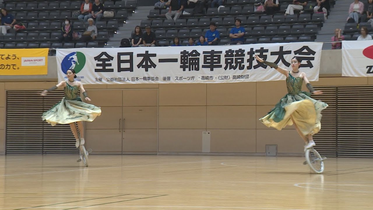 一輪車競技の全国大会　技術と表現力競う　群馬・高崎市　(25/07/27)