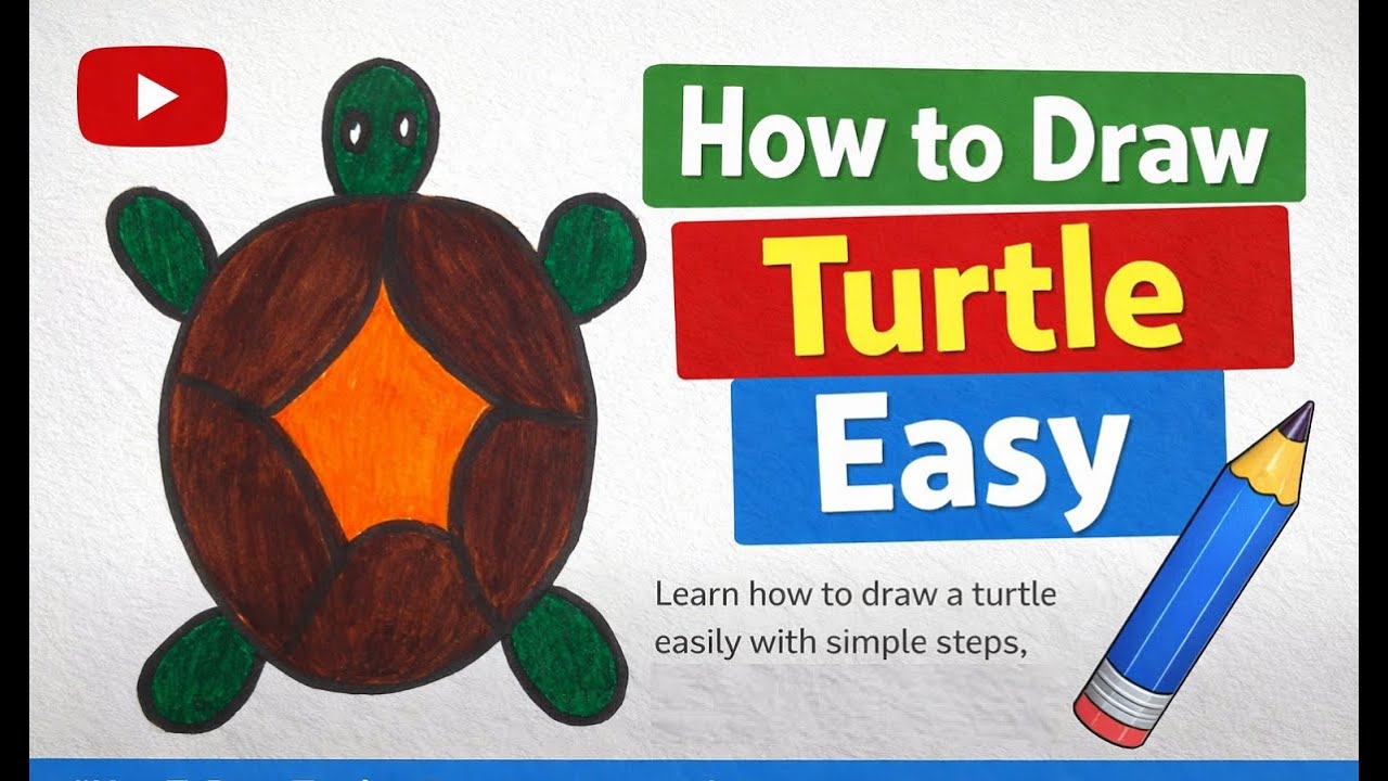 LEARN How To Draw Turtle Easy Step By Step #howtodraw