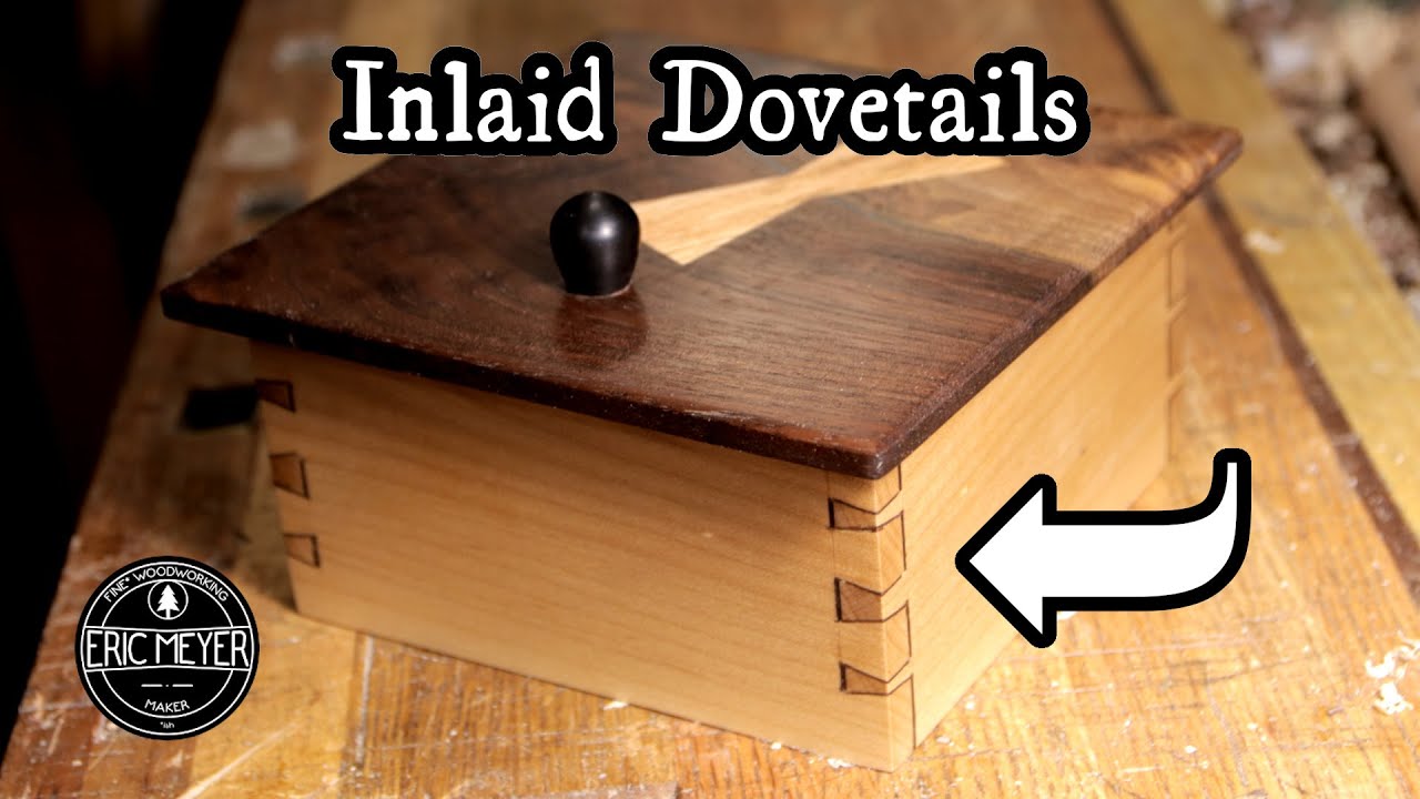 Making a Wrap-Around Grain Matched Box with Inlaid Dovetails | ASMR Woodworking