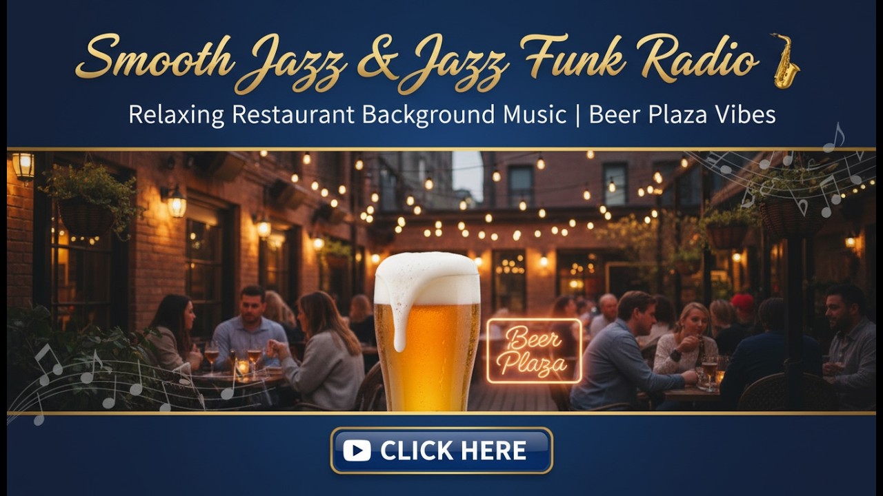 Smooth Jazz & Jazz Funk Radio 🎷 Relaxing Restaurant Background Music | Beer Plaza Vibes