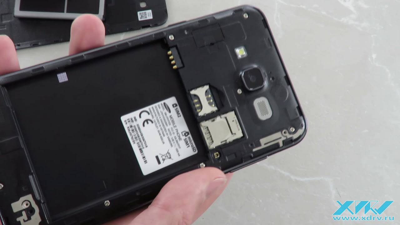 Как вставить SIM-карту в Samsung Galaxy J7 Neo (XDRV.RU)