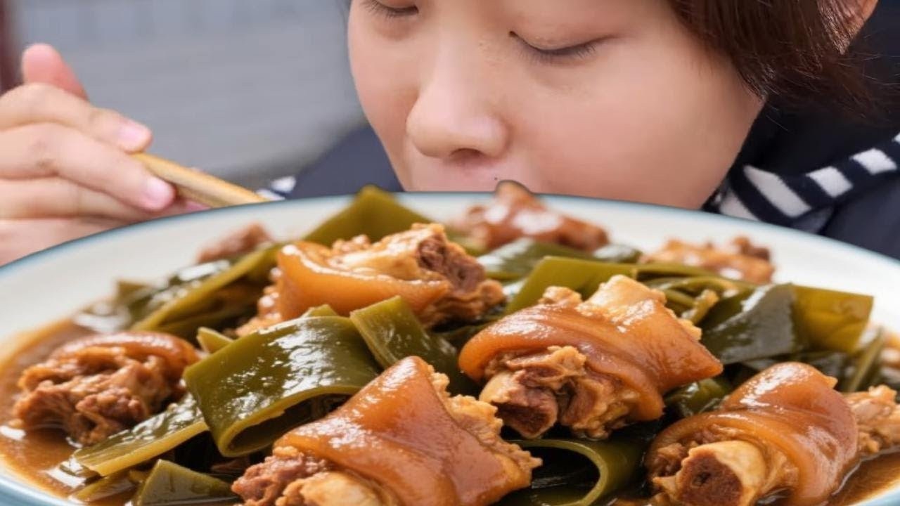 入口即化！秋妹的秘密燉豬蹄，海帶頭+神仙沾水，吃一口就上癮！ 【顏美食】