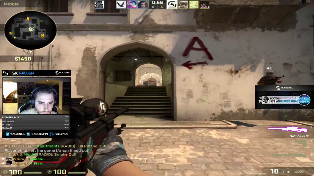 FalleN jogando CSGO na MIRAGE! [2]
