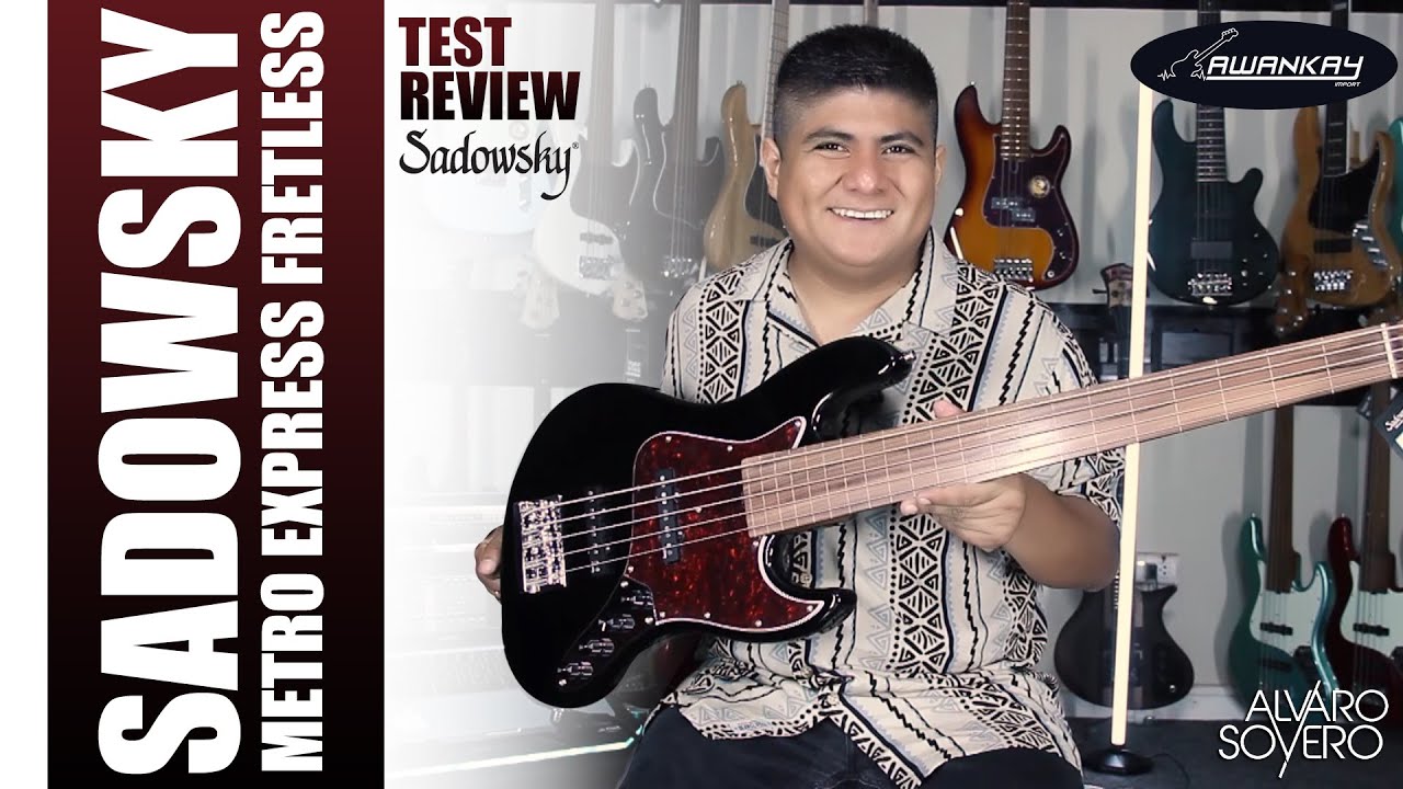 SADOWSKY METRO EXPRESS VINTAGE JJ 5 BK FRETLESS (SIN TRASTES) El diapasón de Pau Ferro
