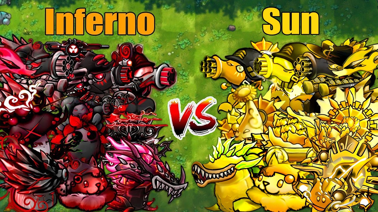 PVZ 1 Fusion 3.4 Challenge!! Team Inferno VS Team Sun VS 300 Zombie Random - Who Will Win?