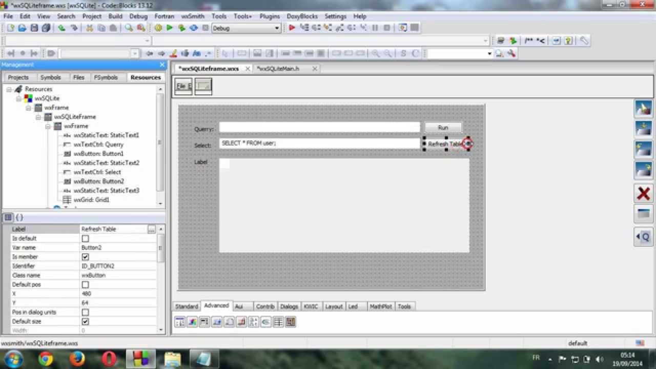 C++ & GUI: Manage SQLite Database