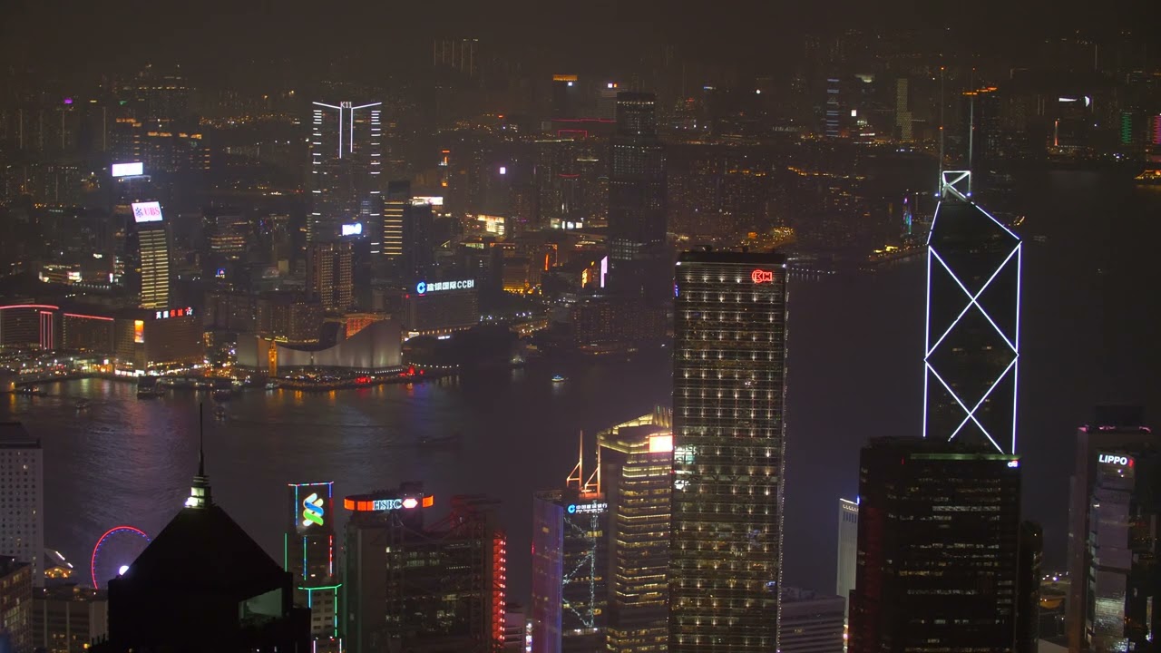 Hong Kong skyline at night | cinematic 4k city timelapse