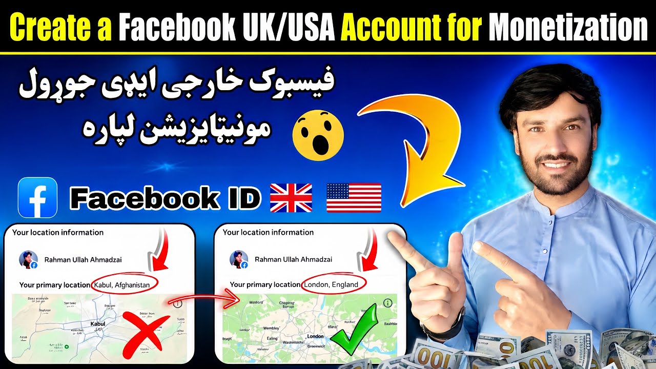 How to Create USA & UK Facebook Account (2026) | Step by Step Monetization Trick 💰