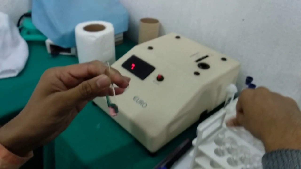 Measuring Blood glucose level using colorimeter. A day in a Medical Lab
