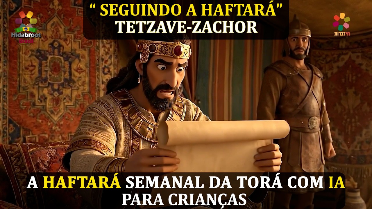 Como contar a Torá para crianças - Seguindo a HAFTARÁ:TETZAVE-ZACHOR -com IA- Hidabroot Brasil(2026)