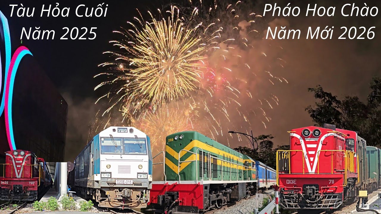 TỔNG HỢP TÀU HỎA NGÀY CUỐI CÙNG NĂM 2025 VÀ PHÁO HOA CHÀO NĂM MỚI 2026 Ở TPHCM