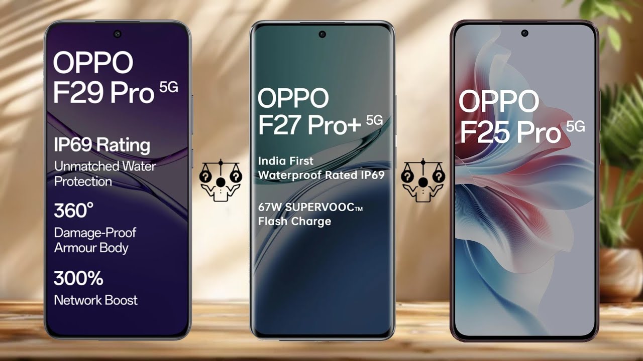 OPPO F29 Pro Vs OPPO F27 Pro Plus Vs OPPO F25 Pro
