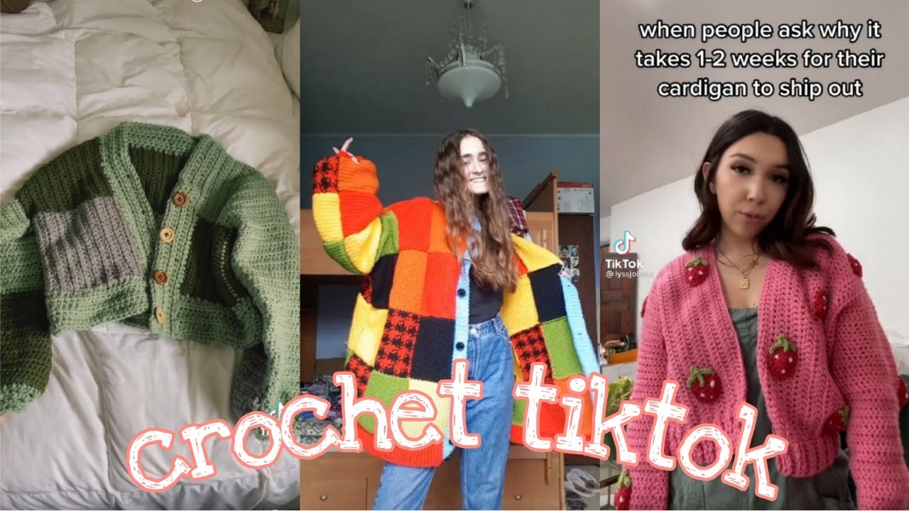 TIKTOK CROCHET KNITTING COMPILATION #020 | crochet cardigan edition