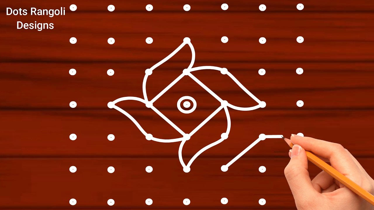 7 dots Daily use rangoli 🌹 simple side border rangoli design 🌹 daily muggulu 🌹 small beautiful kolam