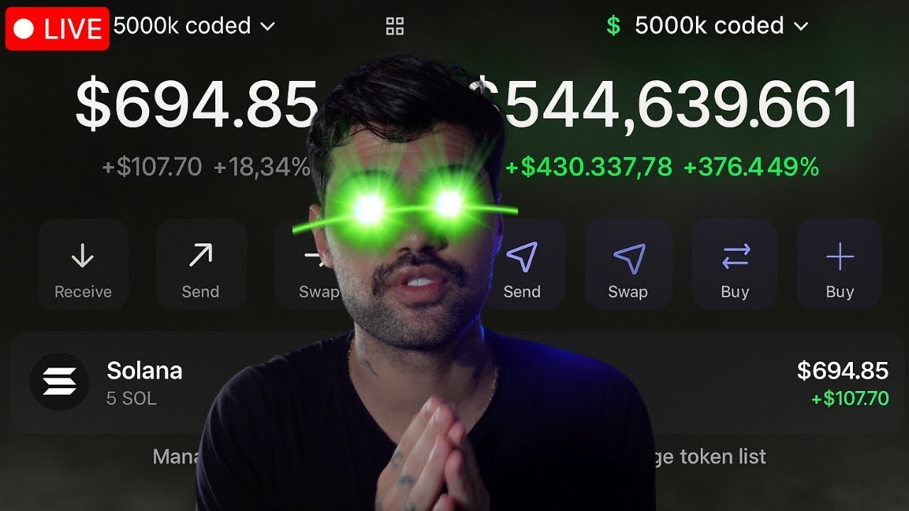 Desafio 0.5 sol até 1m dol (dev e trading)