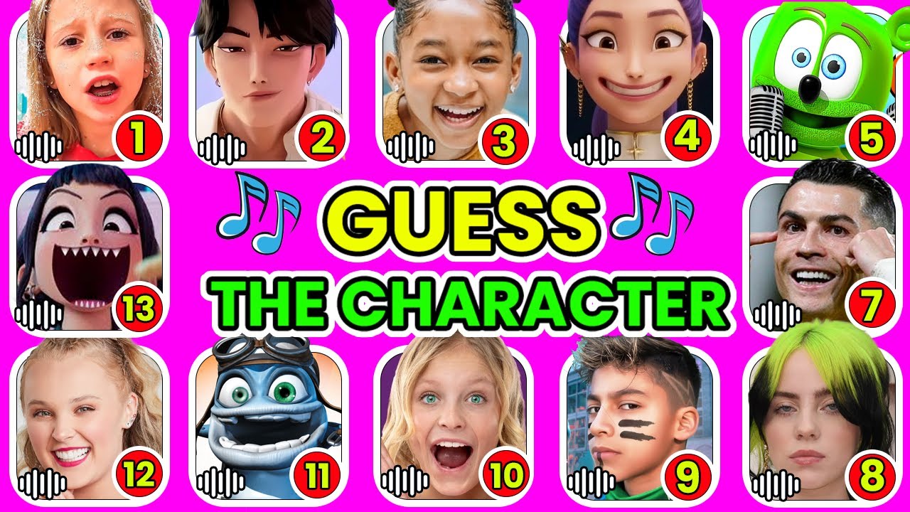 Guess K-Pop Demon Hunters Movie Character & Youtuber by Song 🤩🎵🔥Huntrix, Rumi, Jinu, Nastya, Ronaldo