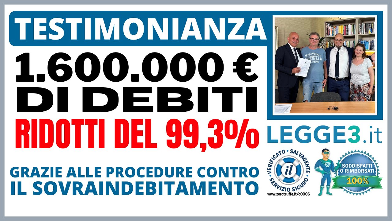 La Morsa di BANCHE e CREDITORI per 1.600.000€ di DEBITI - Questa Legge 3 esiste?