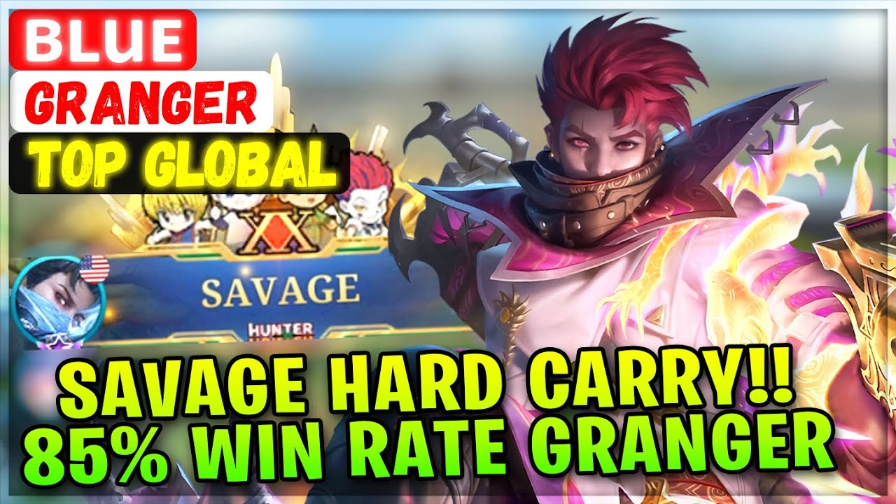 SAVAGE HARD CARRY!! 85% Win Rate Granger [ Top Global Granger ] ʙʟuᴇ - Mobile Legends Emblem Build