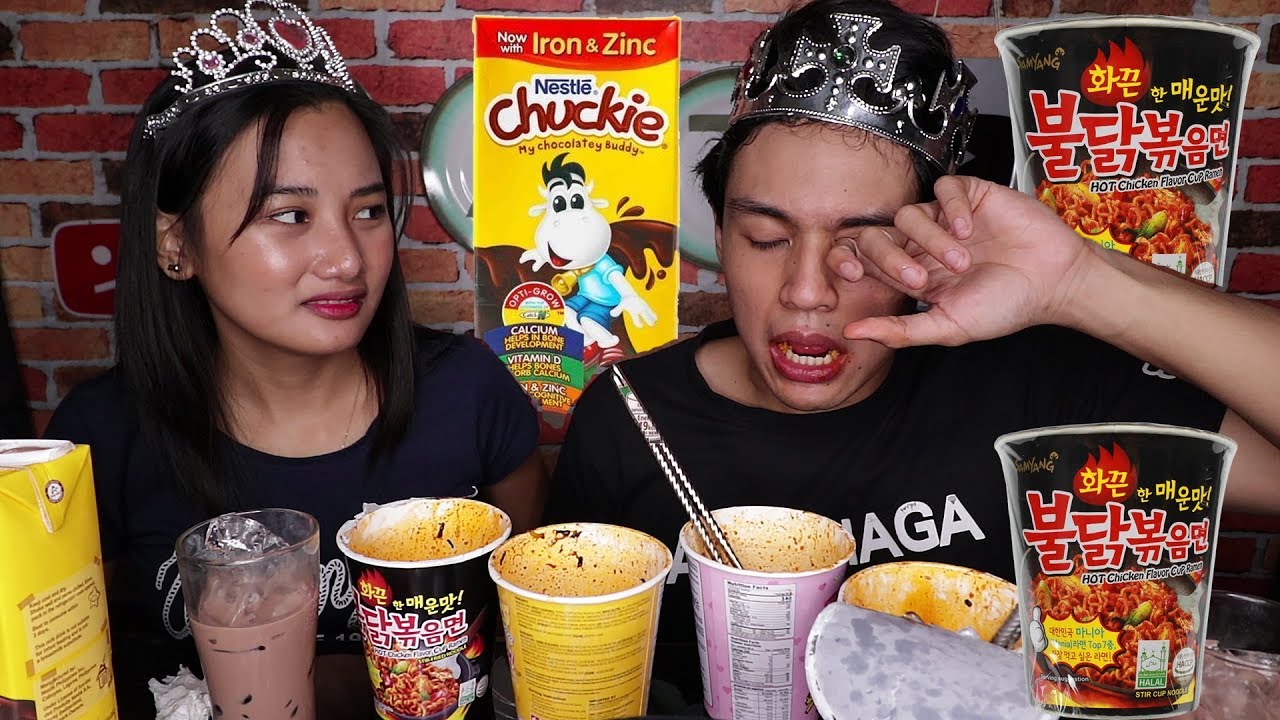 Samyang Fire Noodles and Chuckie Chocolate MUKBANG (Hindi ko kinaya!!!)