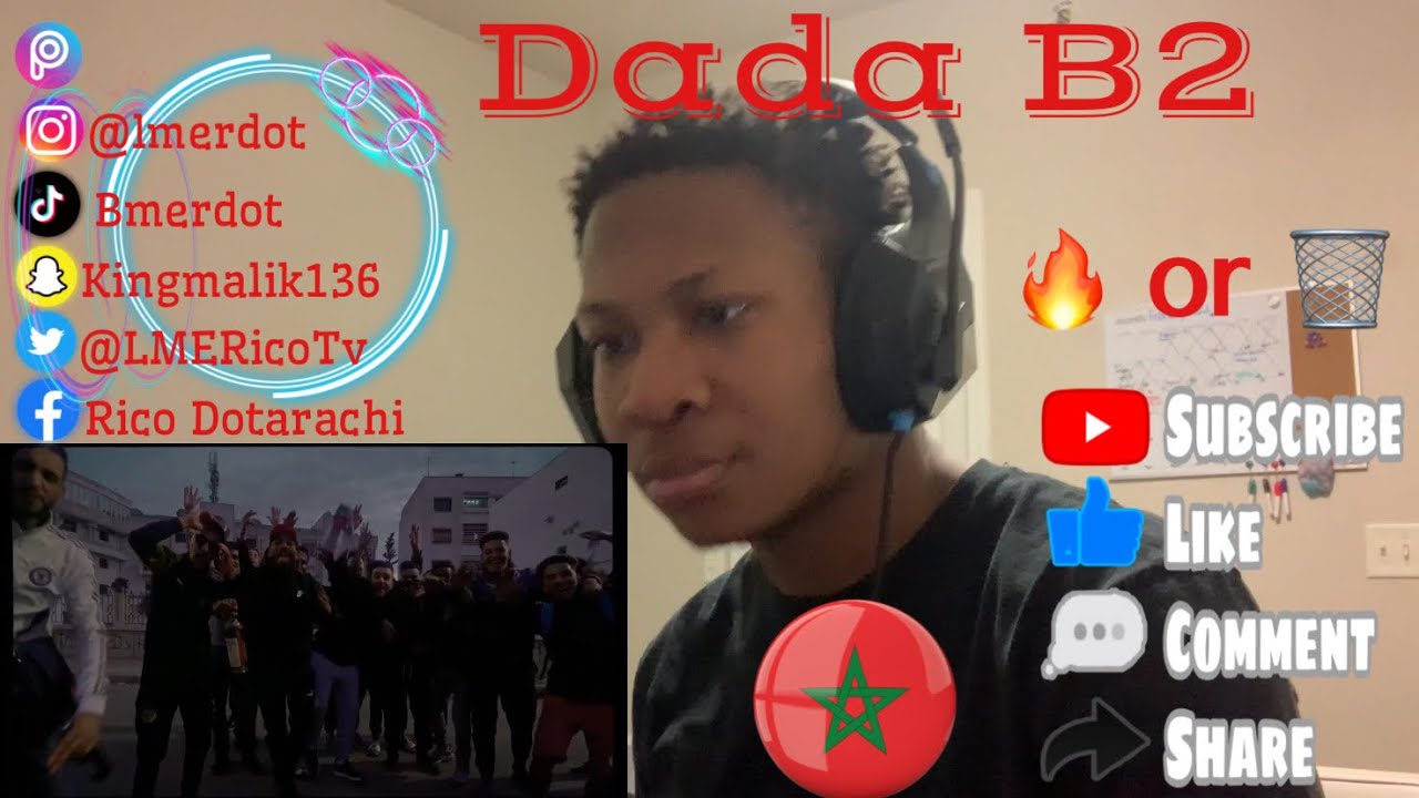 AMERICAN REACTION TO MOROCCAN RAP DADA - B2 (Prod. By YAN) [OFFICIAL MUSIC VIDEO] | REACTION