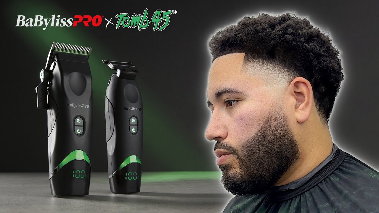 First cut with the T45 😳 BabylissPro x Tomb45 Clipper and Trimmer