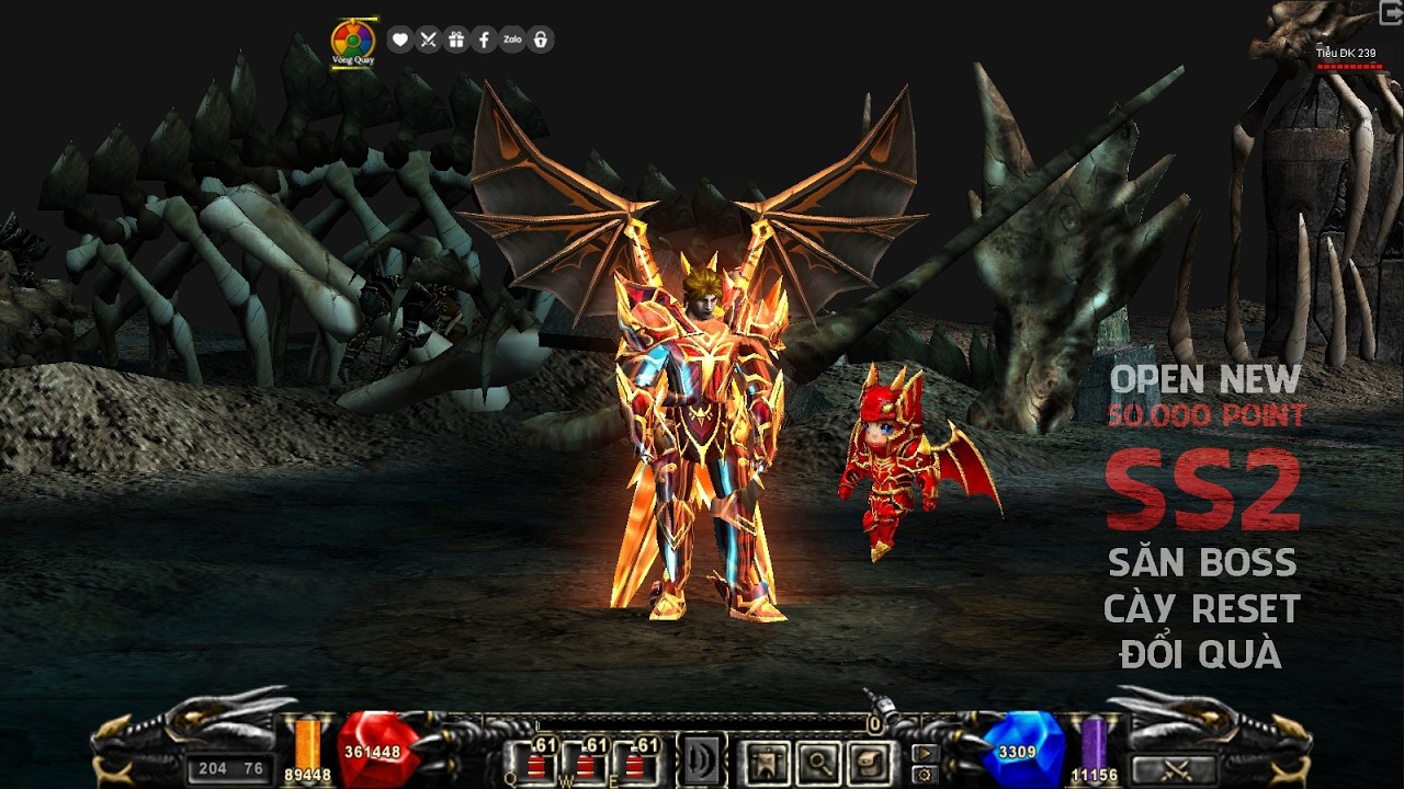 MaVuong.Net SS2 Plus - DK mặc sét Flamming 2 kiếm rồng thời trang đồ cổ - Lê Minh Hài