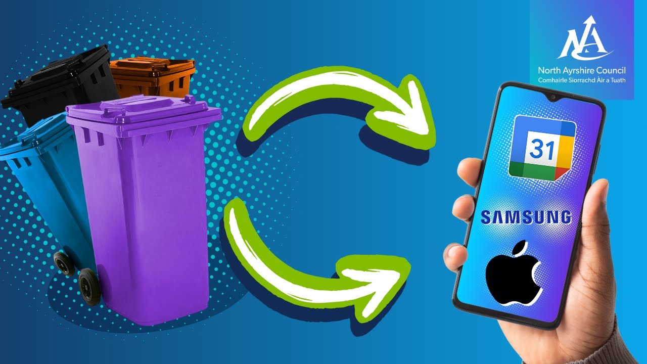 How to download your North Ayrshire bin calendars to your mobile device.