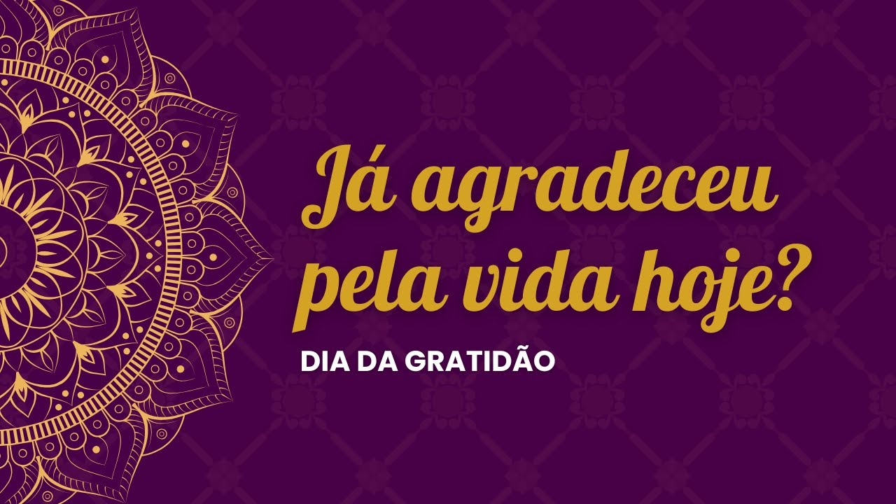 JÁ AGRADECEU HOJE? | Dia da Gratidão