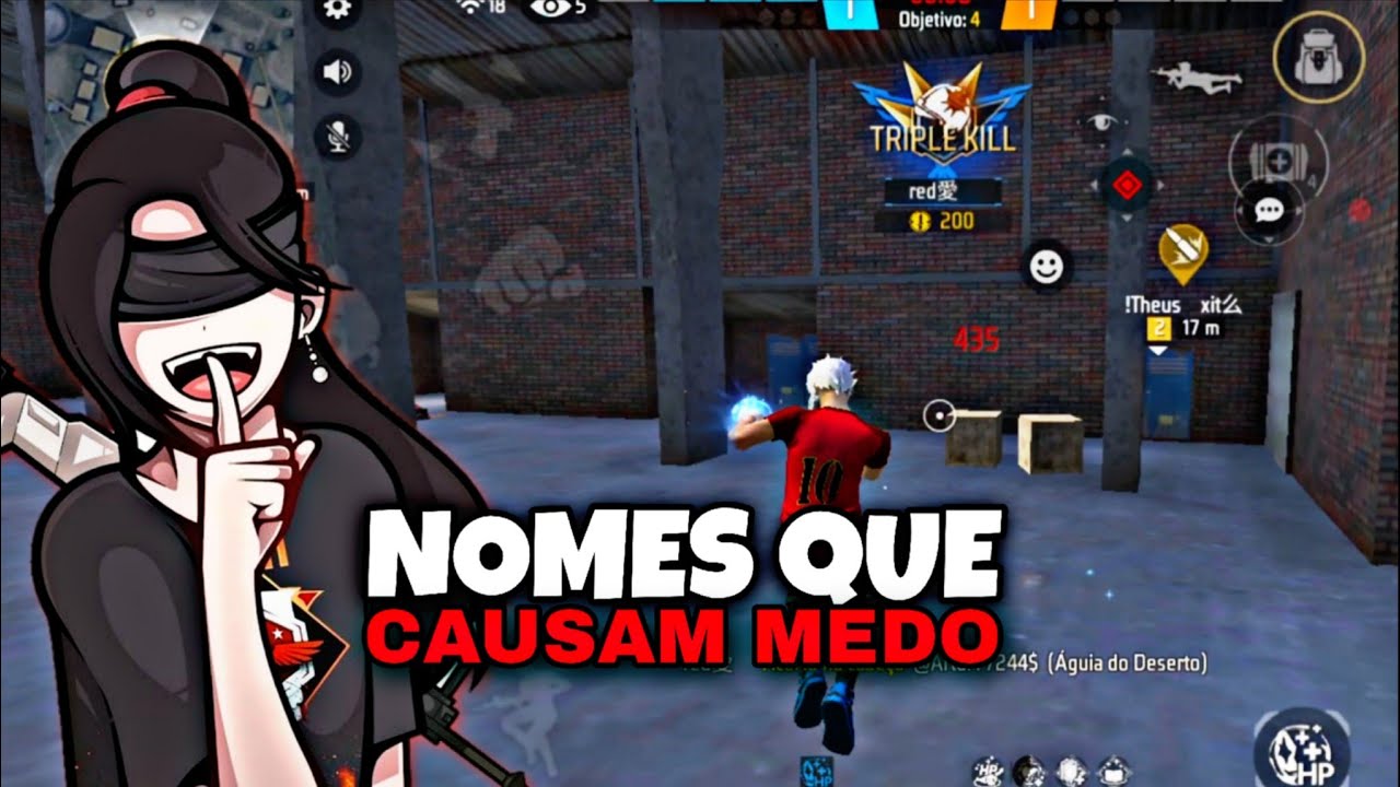 NOMES PARA COLOCAR NO FREE FIRE