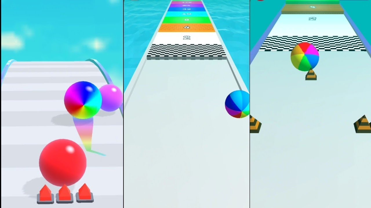 BALL RUN 2048 AND COMPILATION GAMES,, ALL LEVELS GAMEPLAY WALKTROUGH ANDROID IOS