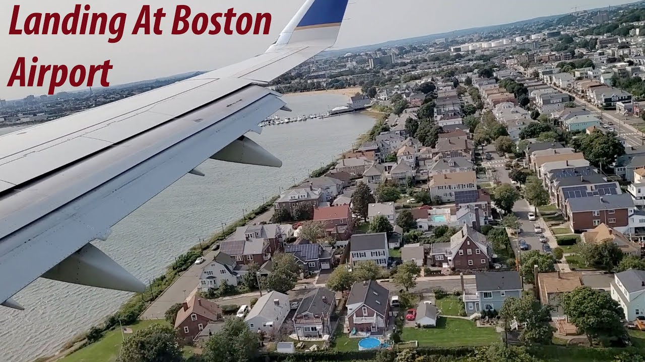 LANDING AT BOSTON LOGAN INTERNATIONAL AIRPORT (BOS)-SPECTACULAR VIEW