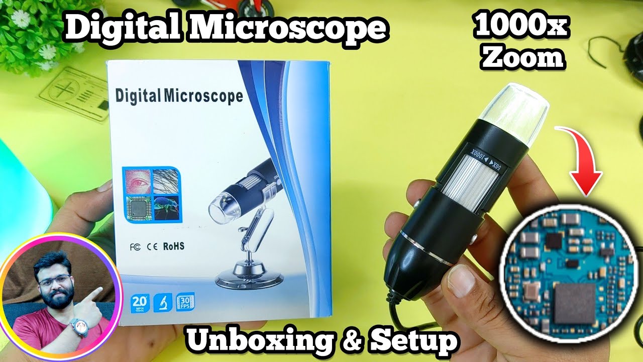 Digital microscope with 1000x Zoom unboxing & Setup