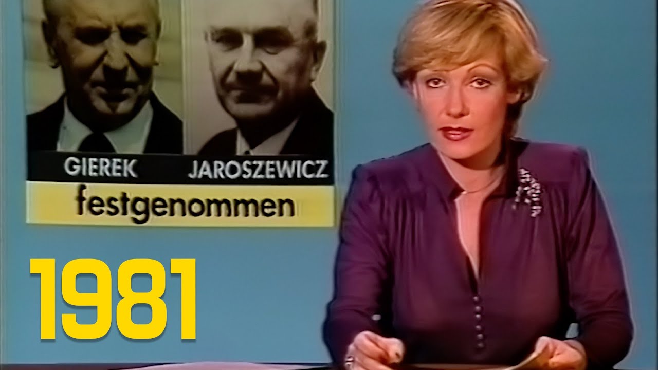 ARD Tagesschau 20:00 Uhr mit Dagmar Berghoff zum Ausnahmezustand in Polen (13.12.1981)