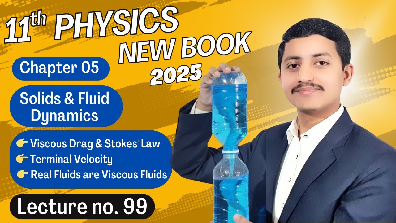 Viscous Drag, Stokes’ Law, Terminal Velocity & Real Fluids | Physics Class 11 Chapter 5 New Book