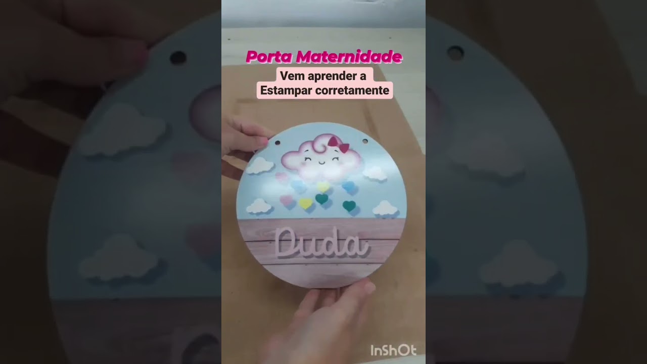SUBLIMAÇÃO EM PORTA MATERNIDADE DE MDF