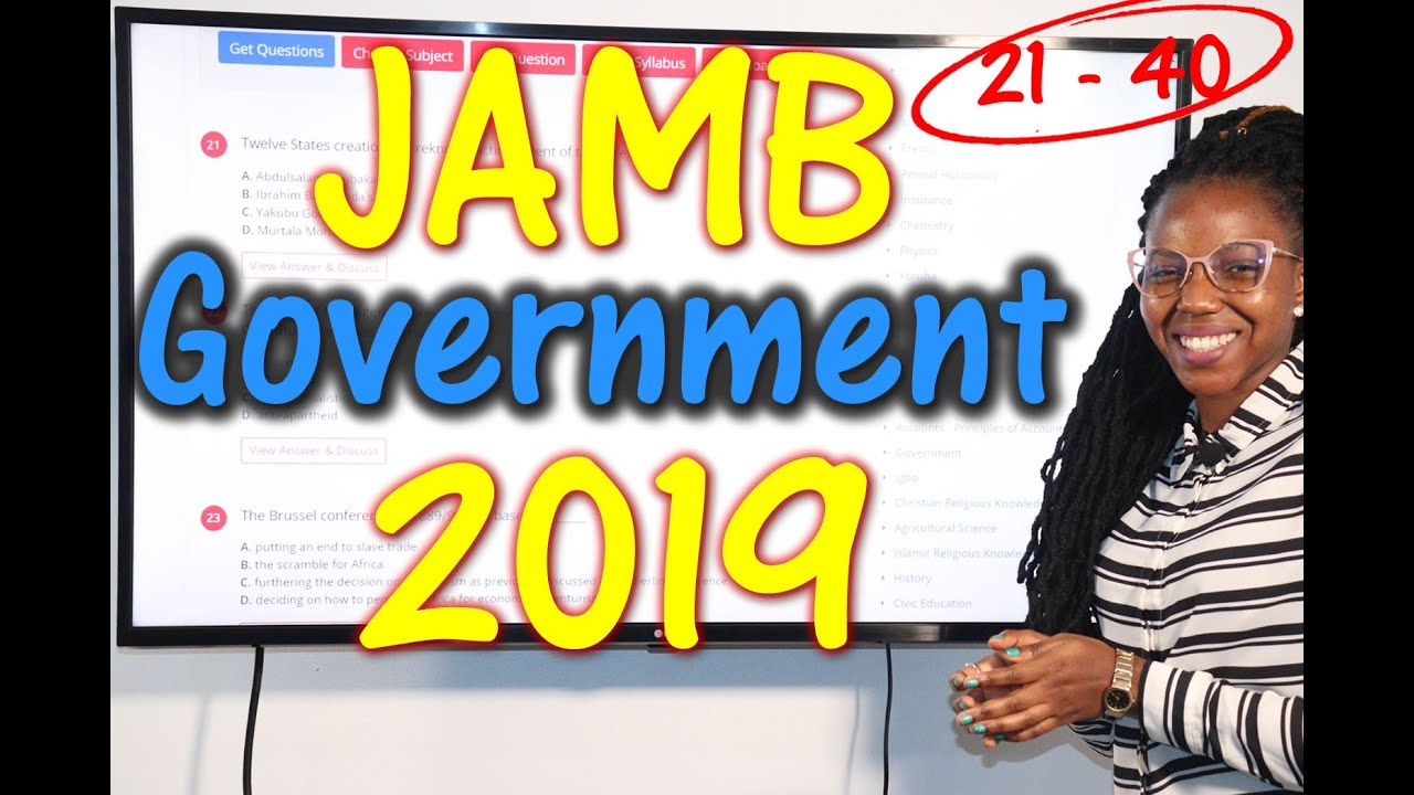 JAMB CBT Government 2019 Past Questions 21 - 40