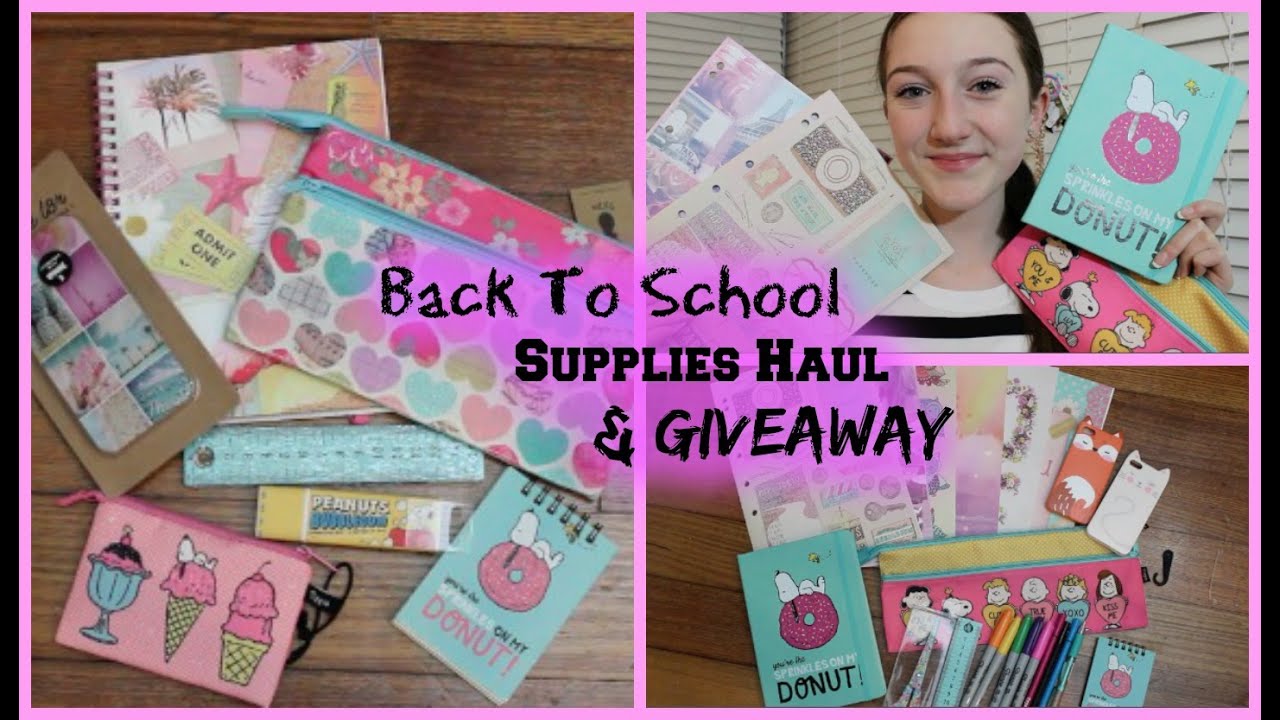 Back To School Supplies Haul 2014 + GIVEAWAY