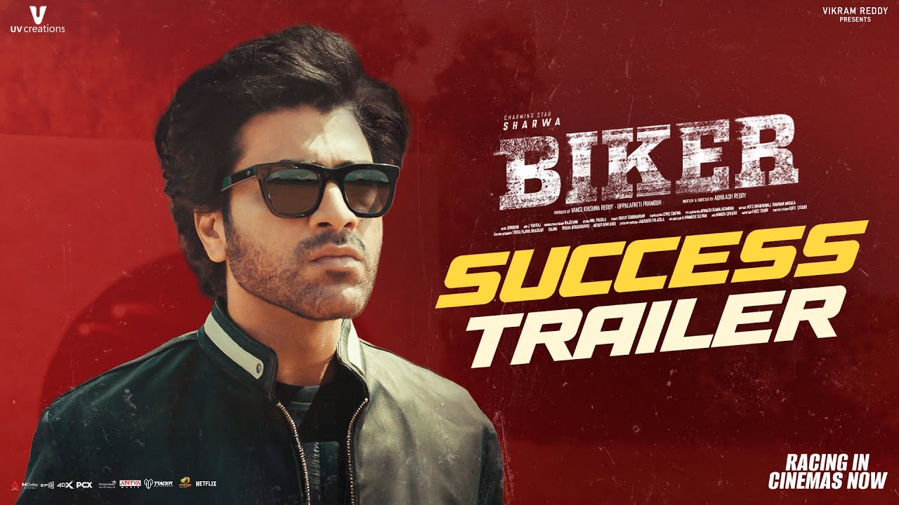 Biker Success Trailer | Sharwanand | Malvika Nair | Abhilash Reddy | Dr Rajashekhar | UV Creations