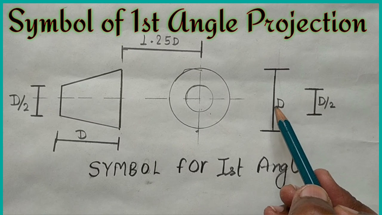 How to Draw a Symbol of 1st and 3rd Angle Projection, By -Satyam Singh