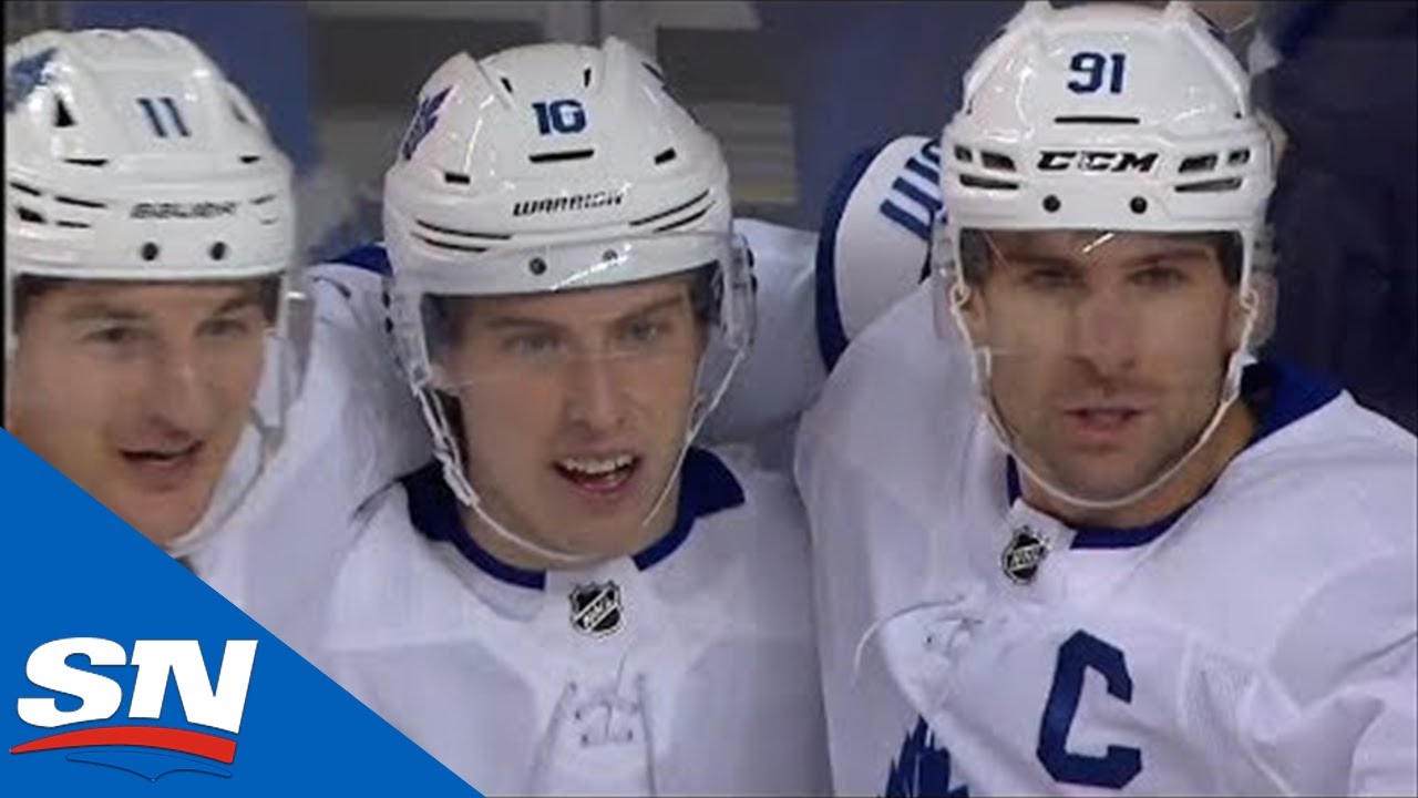 Mitch Marner Sets Up John Tavares With A Behind-The-Back Pass To Open The Scoring