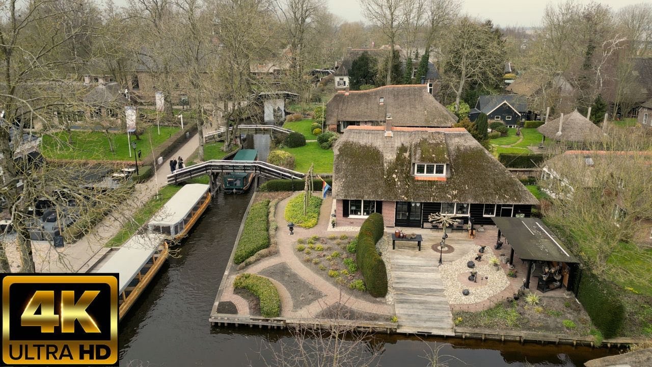 📍 Giethoorn van Boven – Sprookjesachtig Waterdorp zonder Wegen in Nederland
